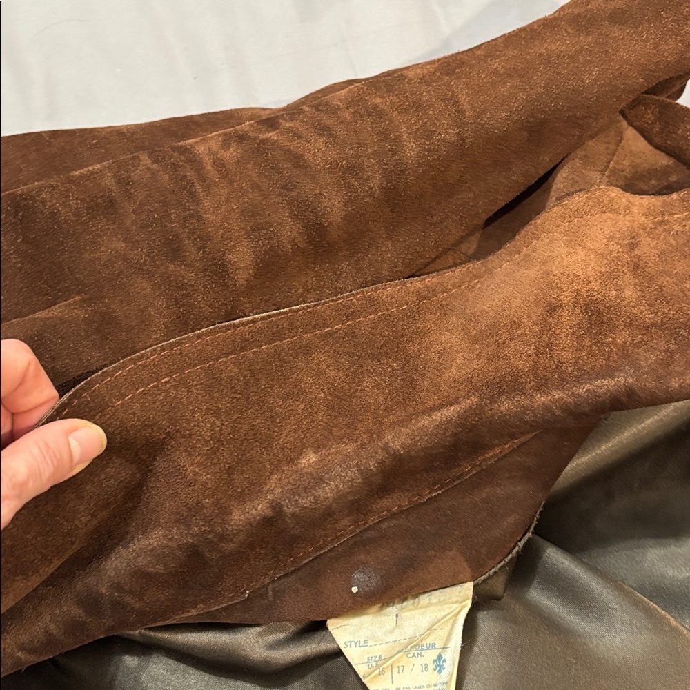 Vintage Brown Suede Jacket Snap Front Retro Western Coat Women’s Medium - Picture 12 of 16